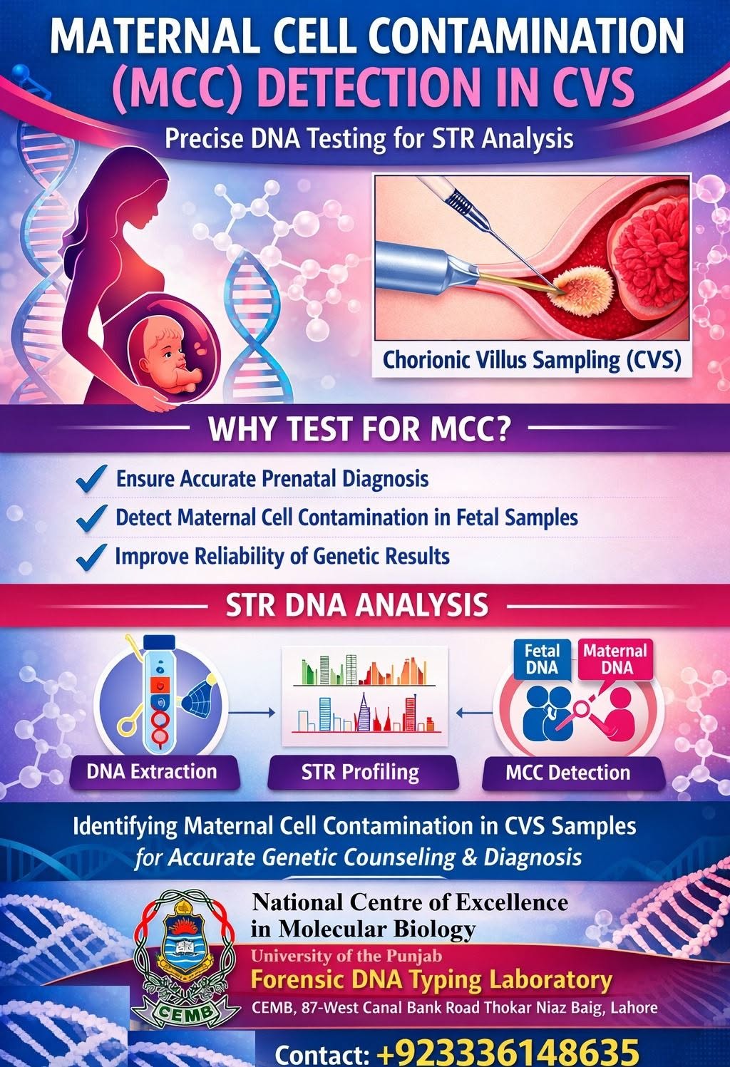 Prenatal STR genotyping molecular diagnostics visual
